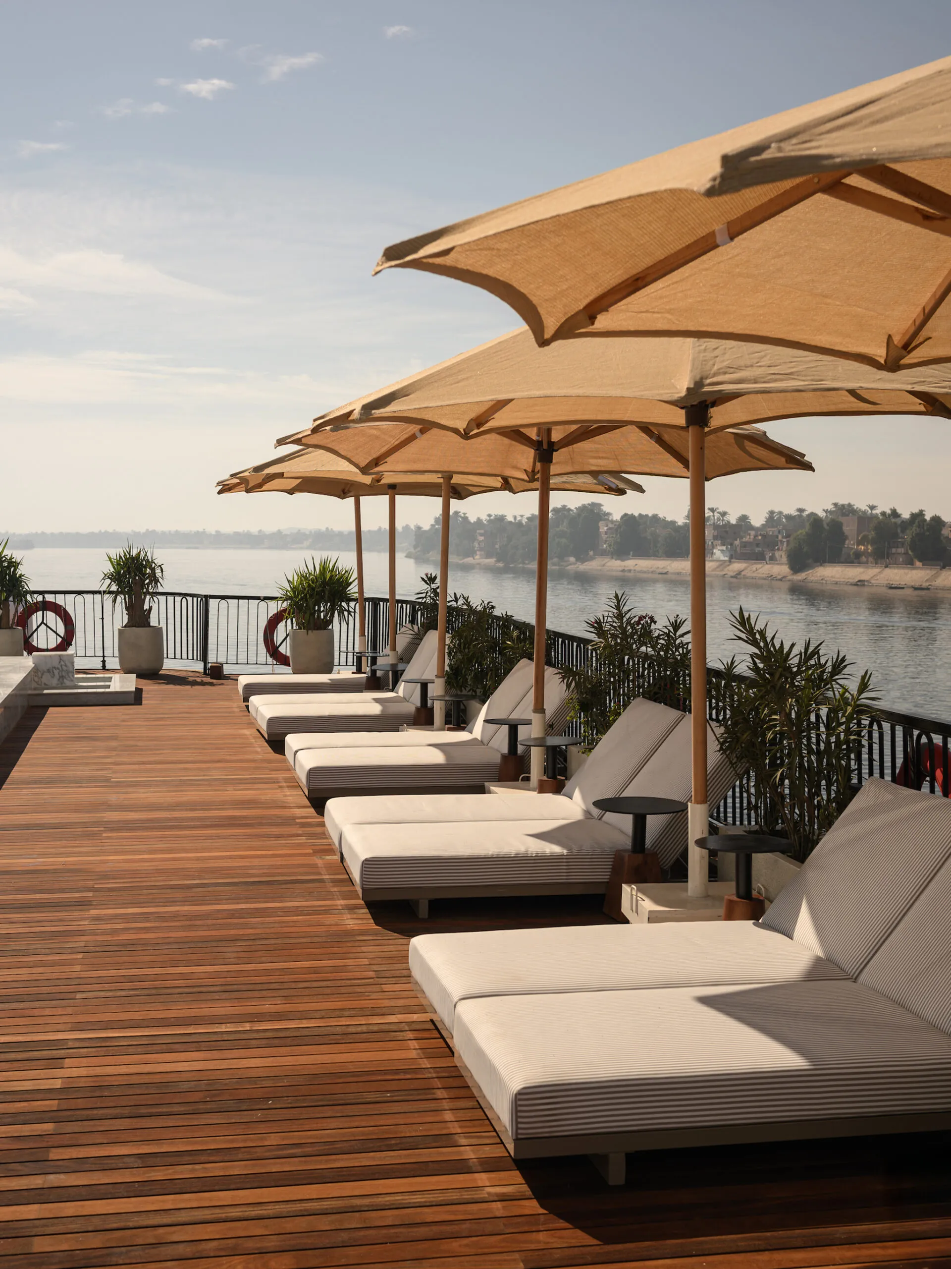 Sun deck of the Le Fayan Suites Nile Cruise Nile cruise